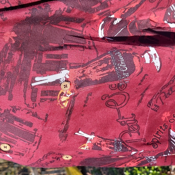 Men's Original Pat O'Brien's short sl cotton shirt, New Orleans, hurricane, sz L - Picture 10 of 14